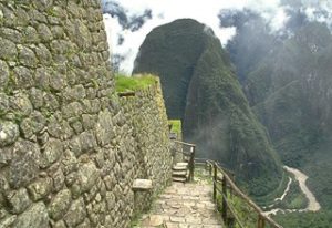 Downward steps Machu Pichhu